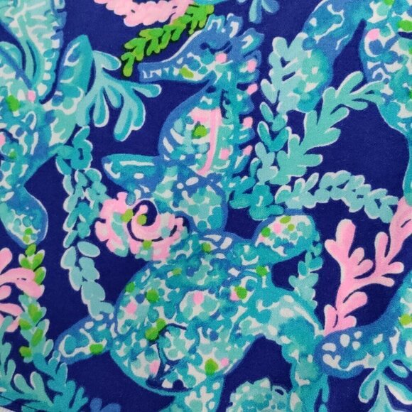 Lilly Pulitzer Dress Size 00 XXS Jane Embroider Applique Coral Sea Turtle Blue - Picture 5 of 5